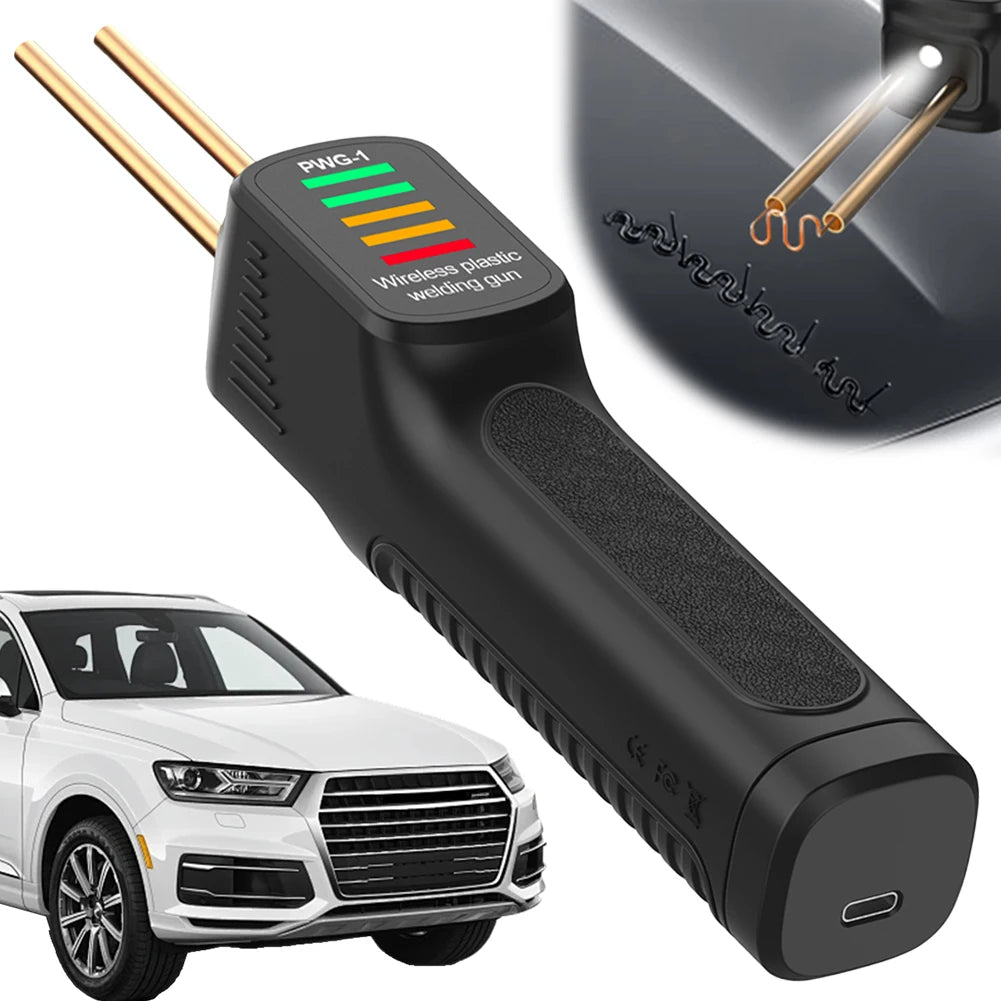 300W Plastic Welding Machine 200pcs Hot Stapler PVC Welder Gun Heat Gun Plastic Welding Kit for Car Bumper Repair Tools