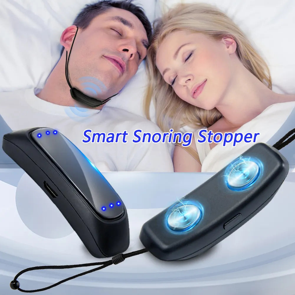 Pulse Anti Snoring Device EMS Smart Stop Snoring Muscle Stimulator Effective Solution Snore Sleep Aid Device Noise Reduction