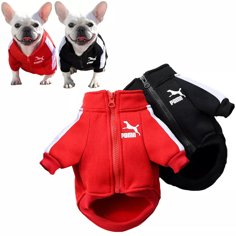 Baseball Dog Jacket Winter Dog Clothes for Small Medium Dogs Puppy Pet Vest French Bulldog Sweatshirt Chihuahua Costume Pug Coat