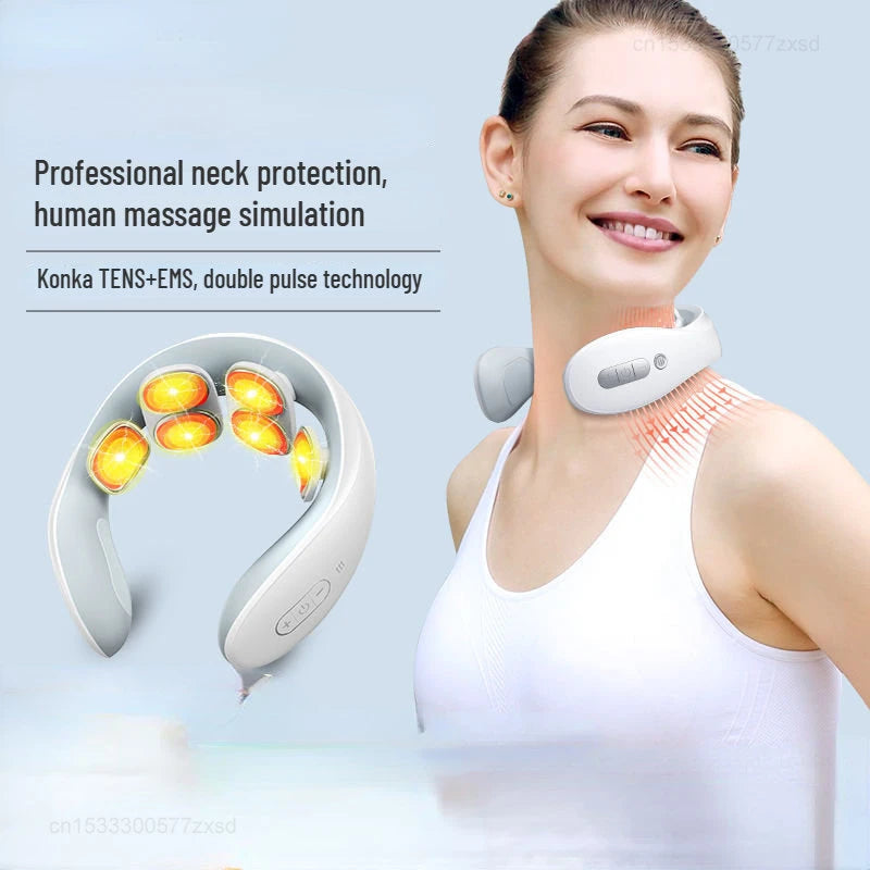 KONKA Intelligent Neck Massager Pulse 15 Modes Constant Temperature Heating Health Care Cervical Vertebra Physiotherapy for Home