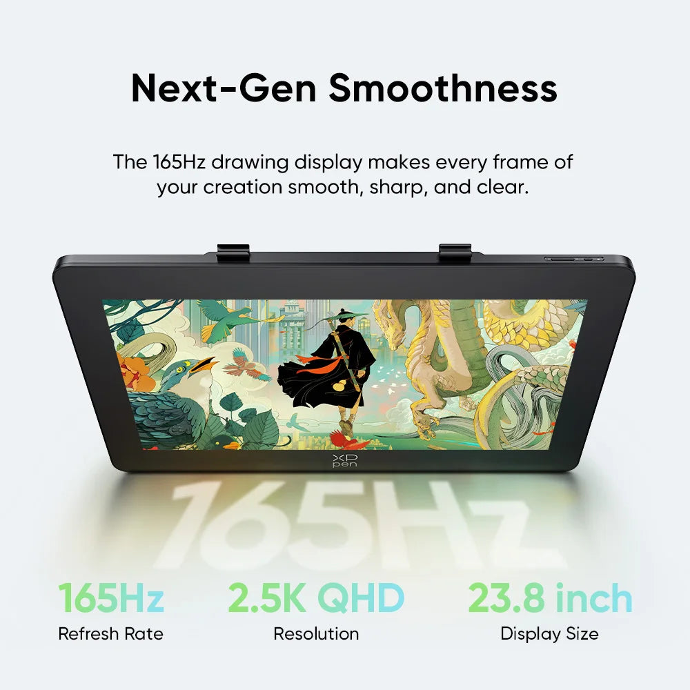 XPPen 165Hz Artist Pro 24 (Gen 2) Ultraspeed Drawing Display 2.5K 23.8 Inch Graphics Tablet Monitor 16K Level X3 Pro 99% sRGB