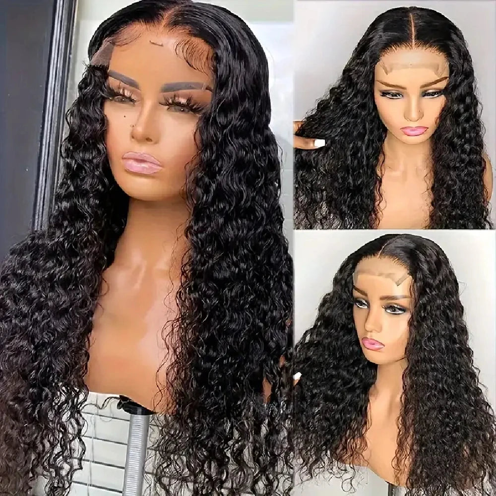 40 46 Inch Deep Wave 13x6 13x4 HD Lace Front Human Hair Wig 200 Density 360 Lace Frontal Wigs Human Hair For Women Pre Plucked