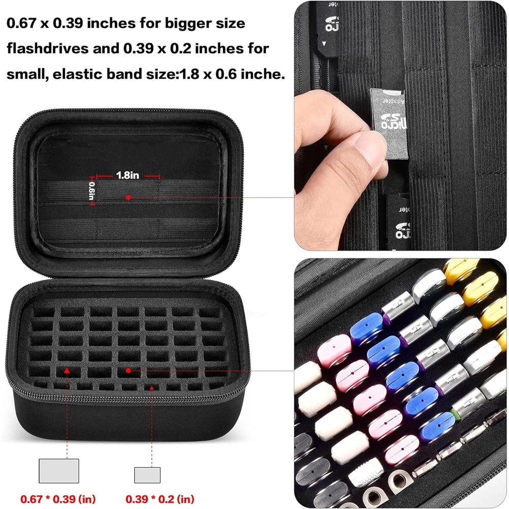 USB Flash Drive Case SD Card Thumb Drive Holder Organizer USB Storage Case USB Flash Drive Storage Bag for USB Flash Drive Pen