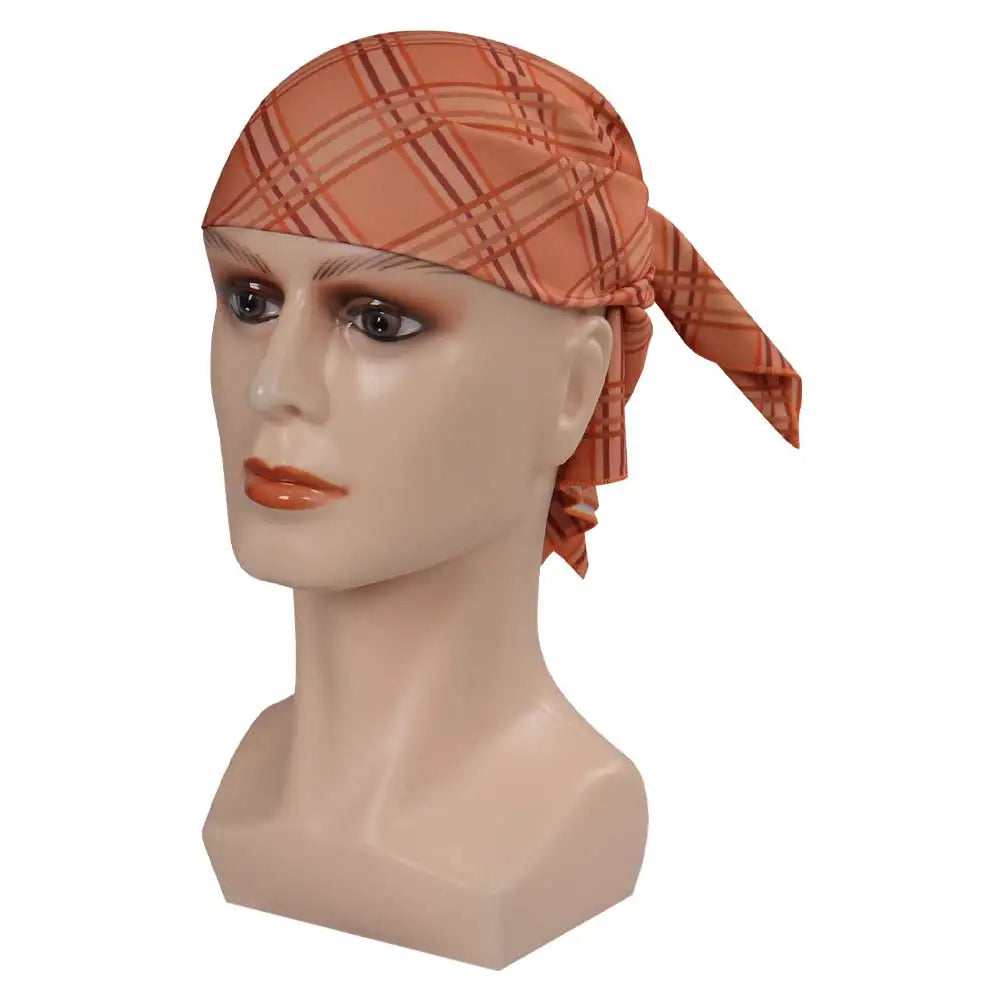 Usopp Cosplay Plaid Headband TV Anime Piece Adult Man Male Fantasia Roleplay Headscarf Halloween Disguise Costume Props