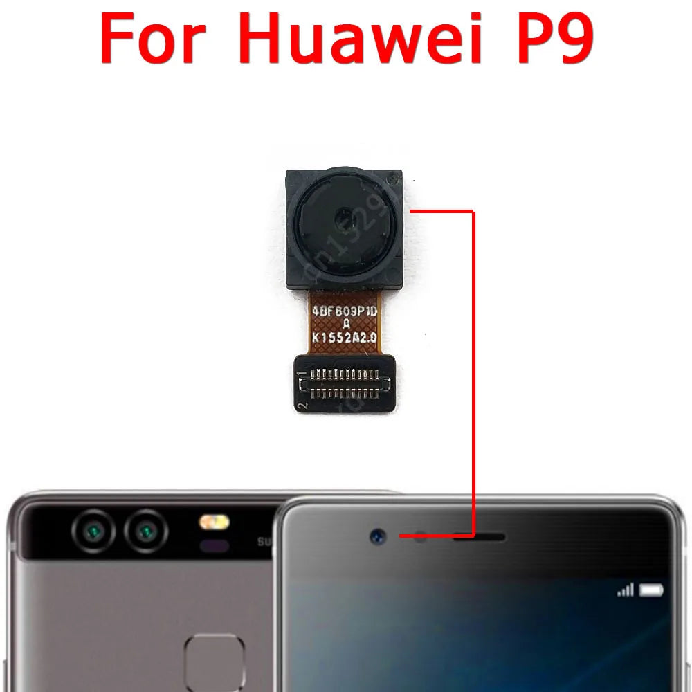 Front Camera For Huawei P9 Plus P10 P20 Pro P30 P40 Lite E Frontal Selfie Camera Module Facing Small Flex Spare Parts