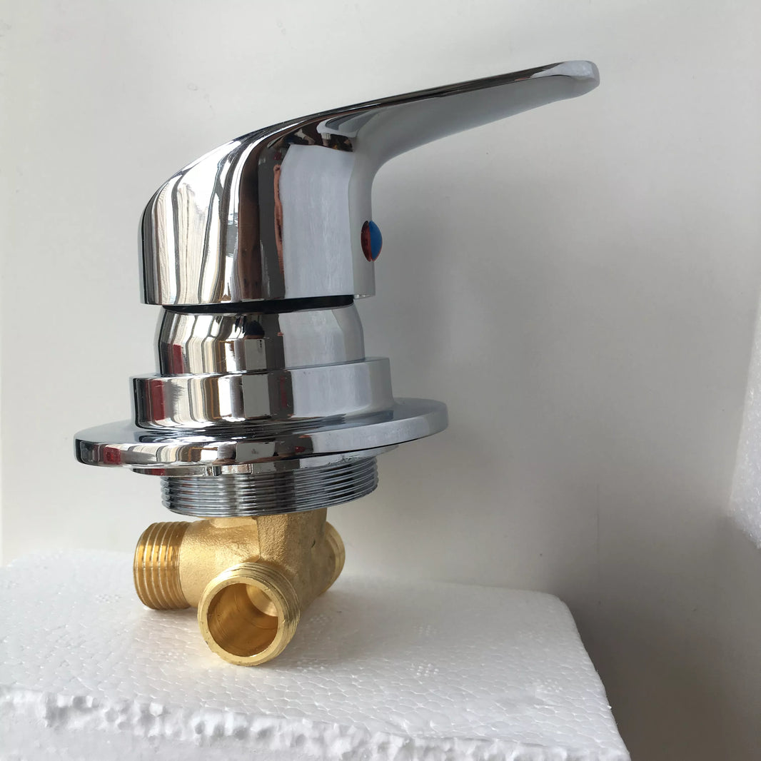 MTTUZK Wall Mounted 2 Inlet 1 Outlet Water Shower Room Mixer Faucet Separate Bathroom Shower Faucet Brass Hot &Cold Mixing Valve