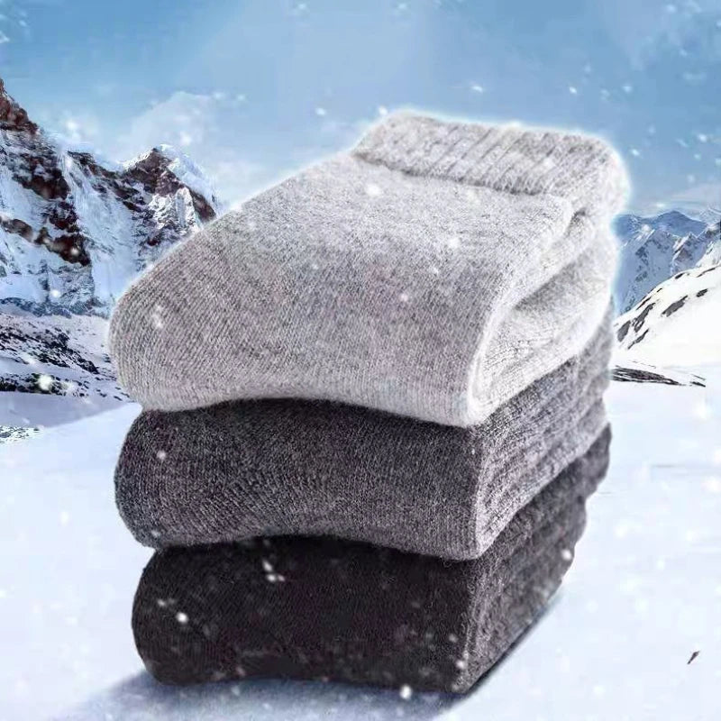 5 Pairs Winter Warm Women Socks Wool Skiing Socks Super Thicker Solid Socks Merino Wool Socks Cold Protection Snow Terry Socks