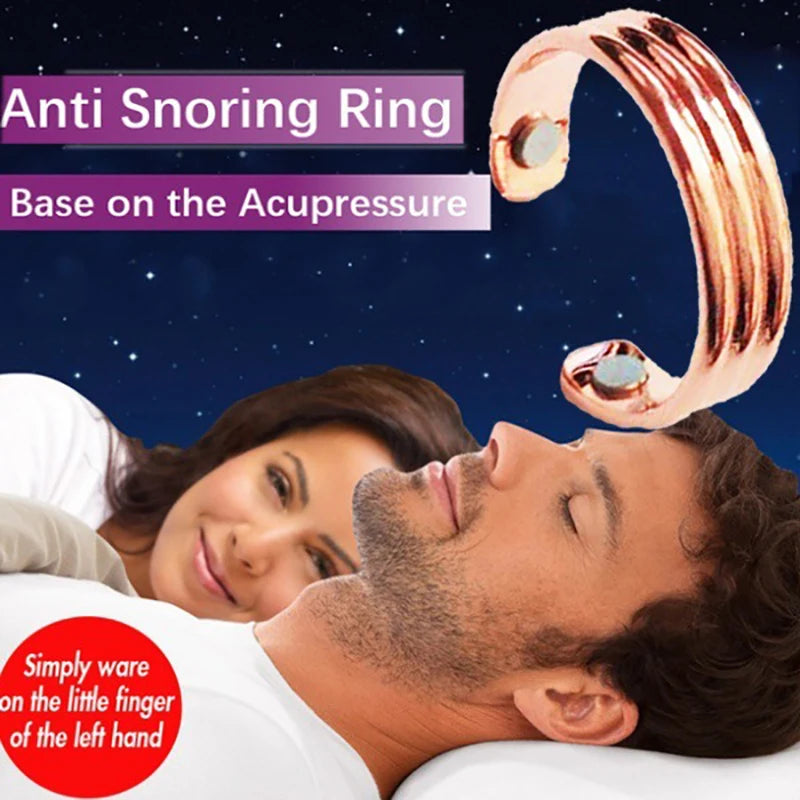 Anti Snoring Device Ring Magnetic Therapy Acupressure Treatment Against Finger Ring Anti Snore Sleep Aid for Snoring