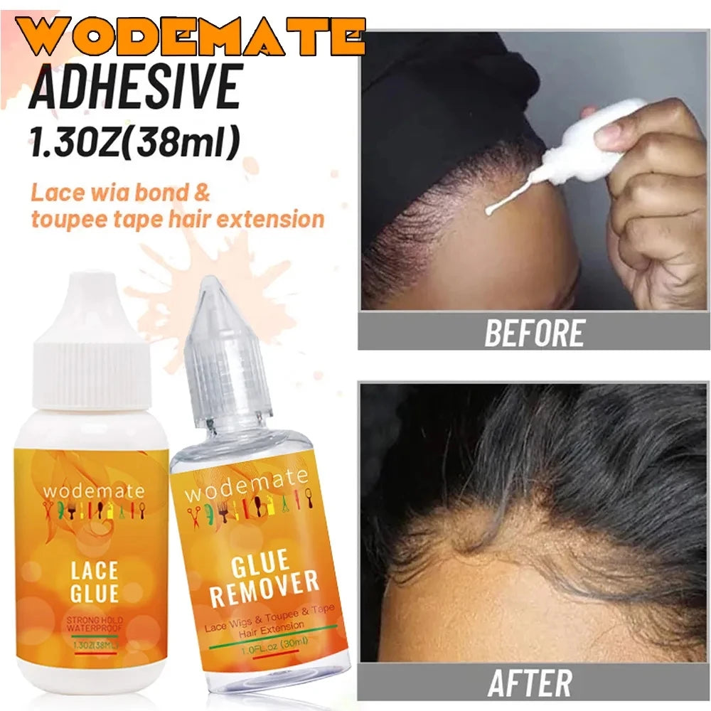 1/2/4/6PCS Lace Melting Spray Lace Tint Mousse Light Brown Wig Glue Waterproof Glue Remover Hair Wax Stick Melt Band With Brush