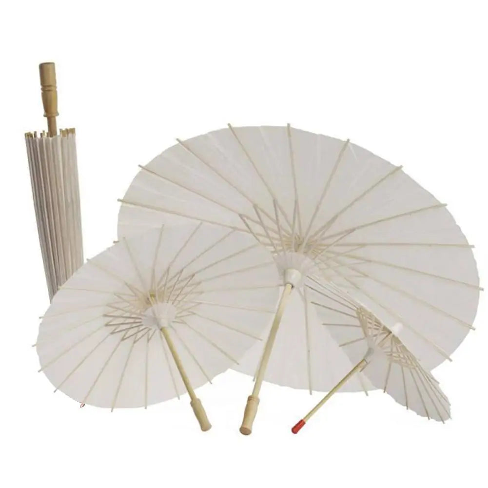 Silk Cloth Women Umbrella Bamboo Paper Umbrella Japanese Flower Blossoms Rain Umbrella Cosplay  Props Vintage Dancing Umbrellas