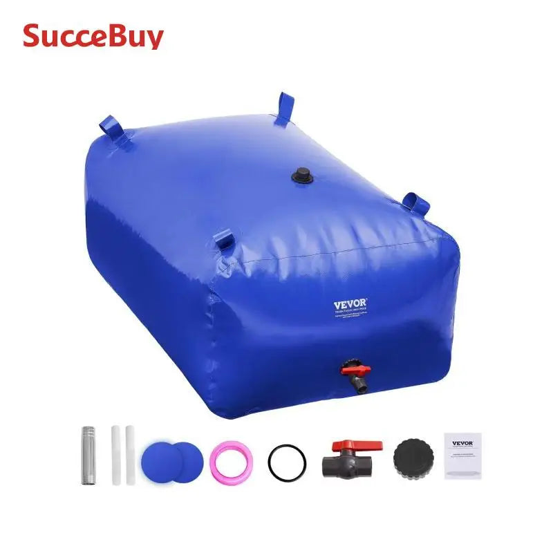 SucceBuy Water Storage Bladder, PVC Collapsible Water Storage Containers, Large Capacity Soft Water Bag, Fire Prevention Camping