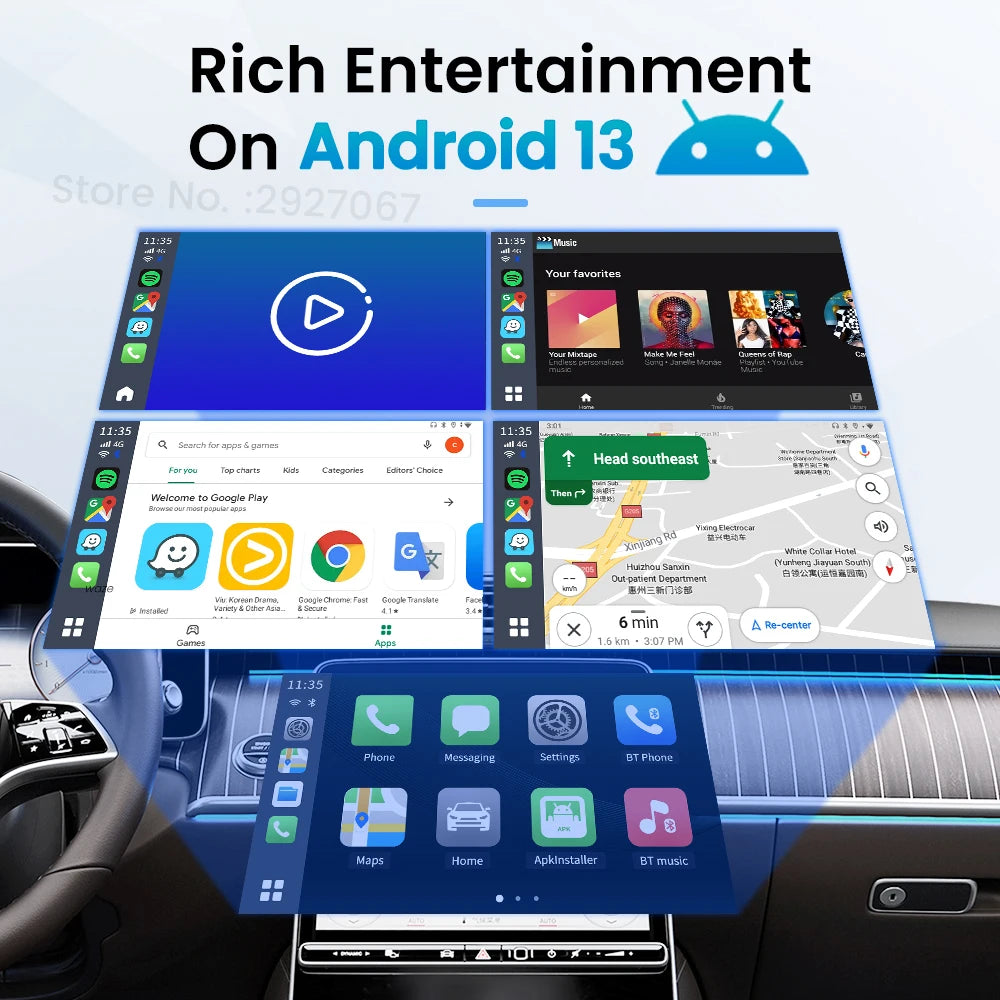 HDMI CarlinKit Android 13 CarPlay Ai Box SDM660 6225 Wireless CarPlay Android Auto Video TV Streaming Box for OEM Car 8G+128G