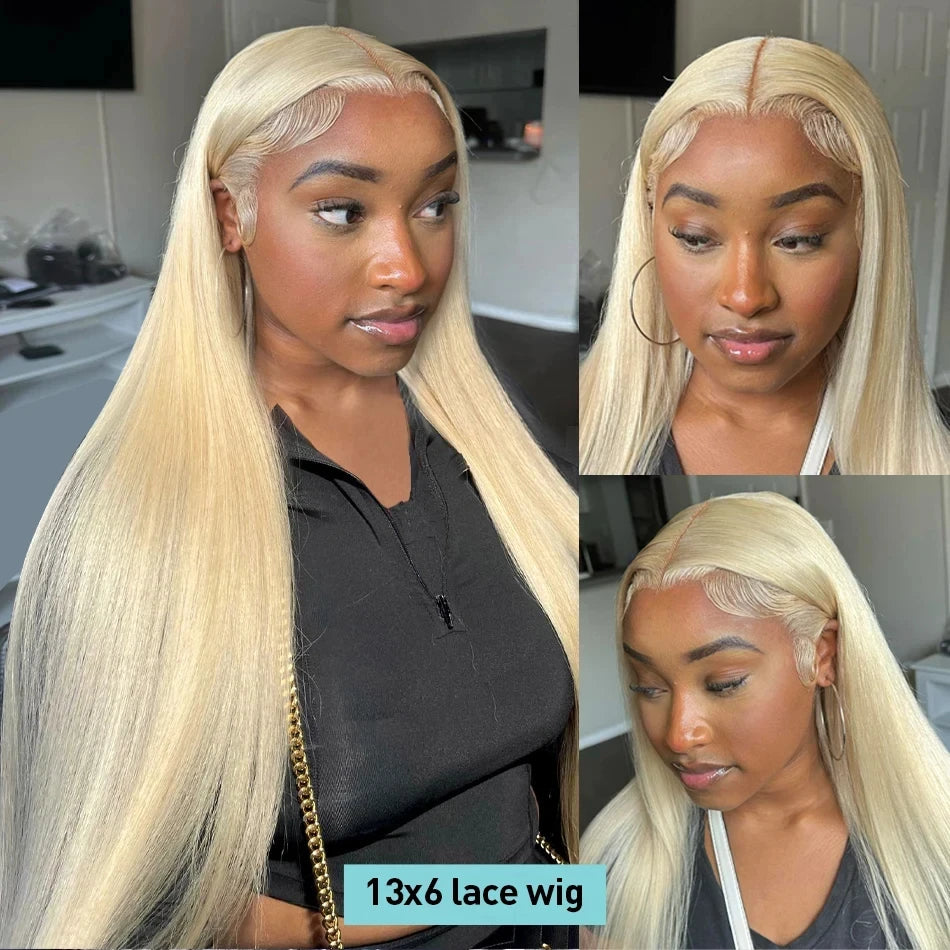 30 Inch 250 Density 613 Hd Lace Frontal Wig 13x6 13x4 Blonde Lace Front Wig Brazilian Straight 100% human hair Wig For Women