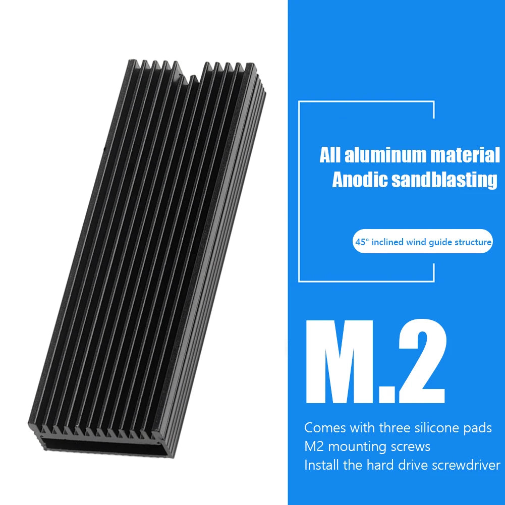 Ultra-thin M.2 SSD Heatsink M.2 2280 NVMe SSD Heat Sink Aluminum Heatsink Dissipation Radiator with Thermal Pad for M2 2280 SSD