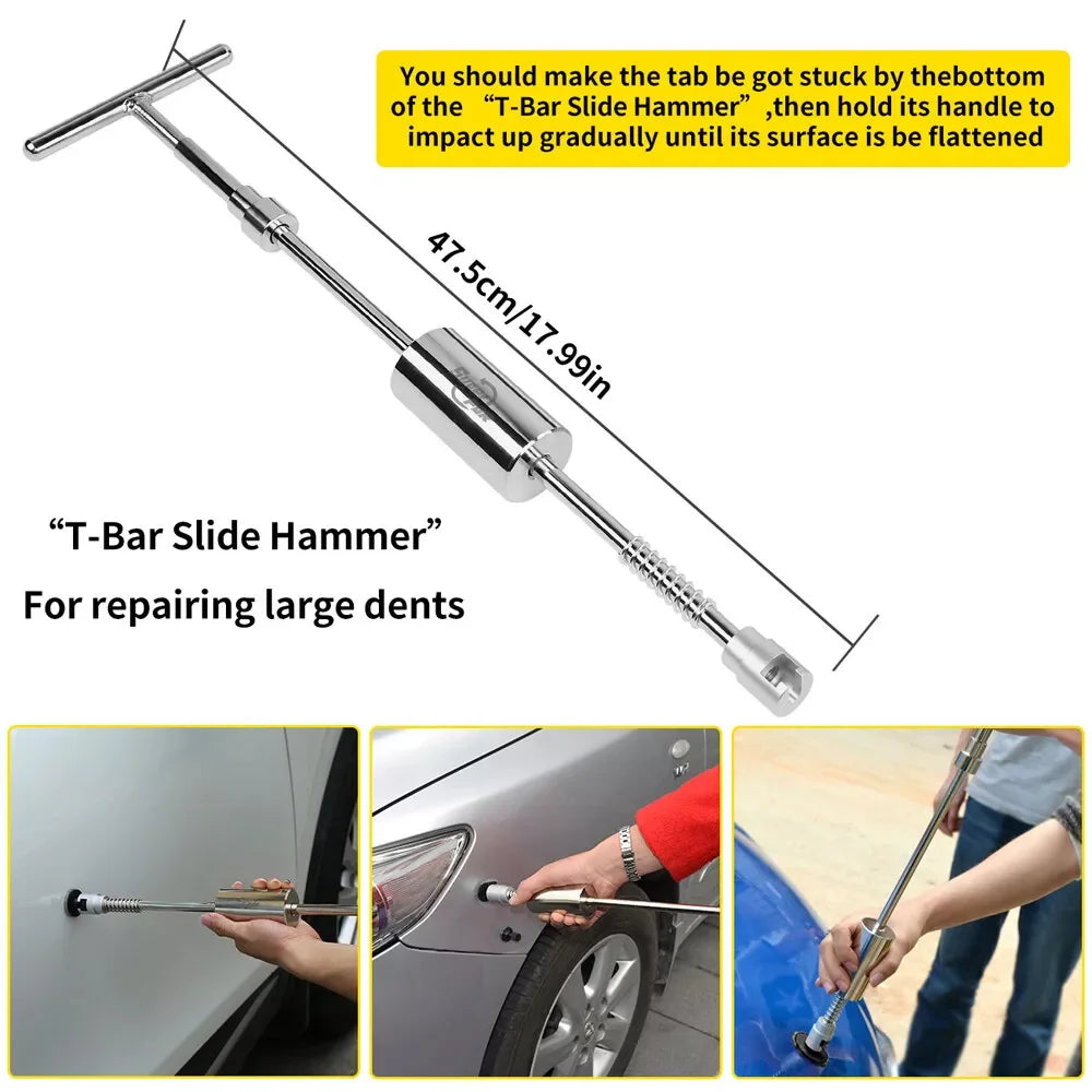 PDR Tools  Dent Puller Lifter Paintless Hail Removal Repair Hammer Kits Car Dent Repair Tool with Tools bag