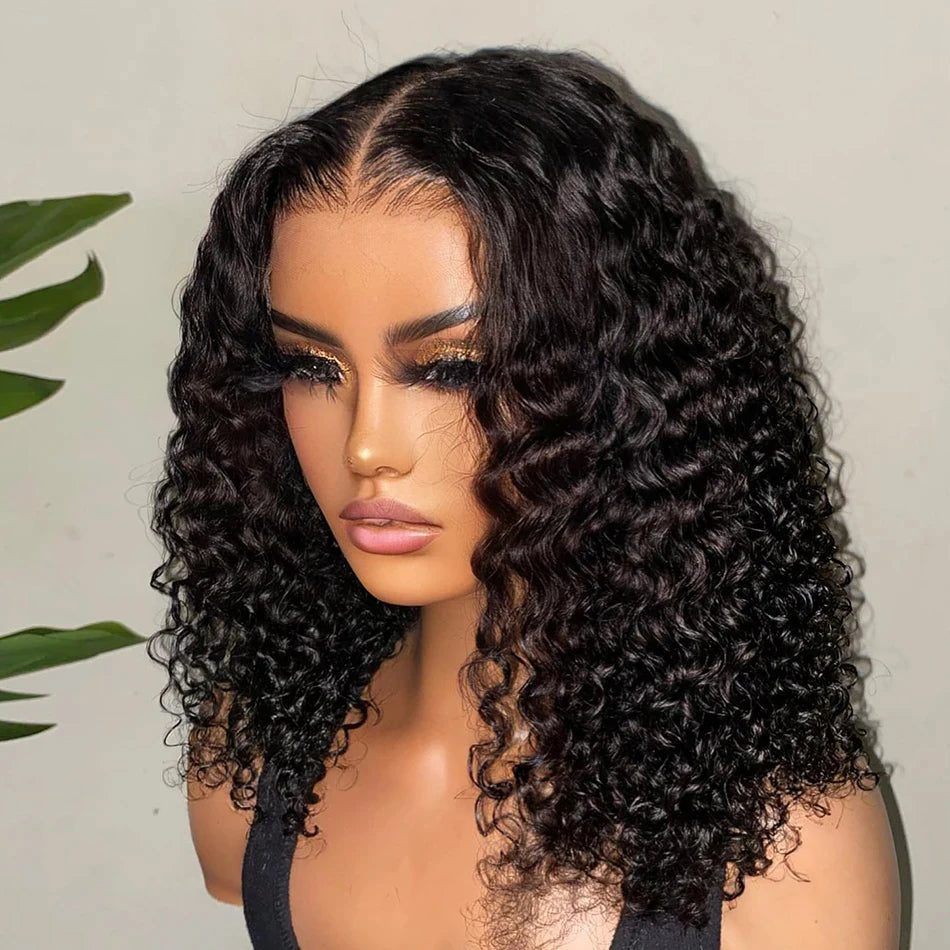 Curly Short Bob 220% HD 13X6 Lace Frontal Human Hair Wigs Deep Wave 13X4 Lace Front Wig 5X5 Closure Brazilian Remy Hair Wig