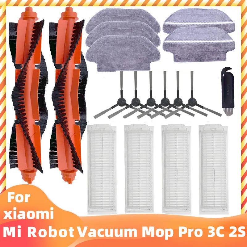 Compatible for Xiaomi Mi Robot Vacuum Mop Pro 3C 2S Spare Hepa Filter Side Main Brush  Cover Mop Holder Accessories Parts