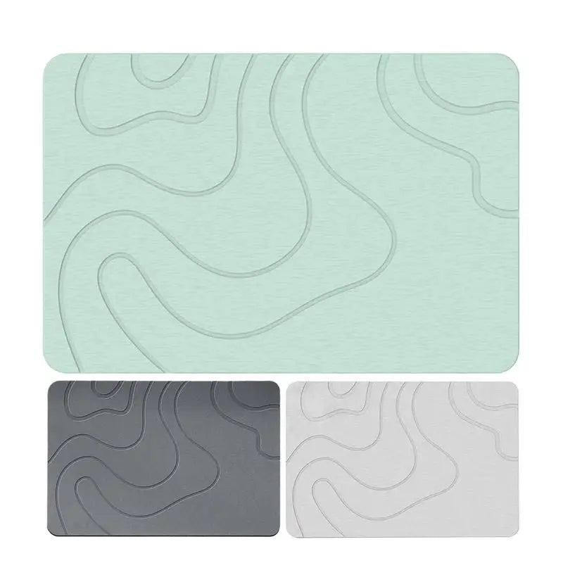 1pcs Indoor Diatomite Stone Bath Mat Diatom Mud Soft Mat Water Absorption Quick Drying Diatomite Stone Shower Mat Entryway Rugs