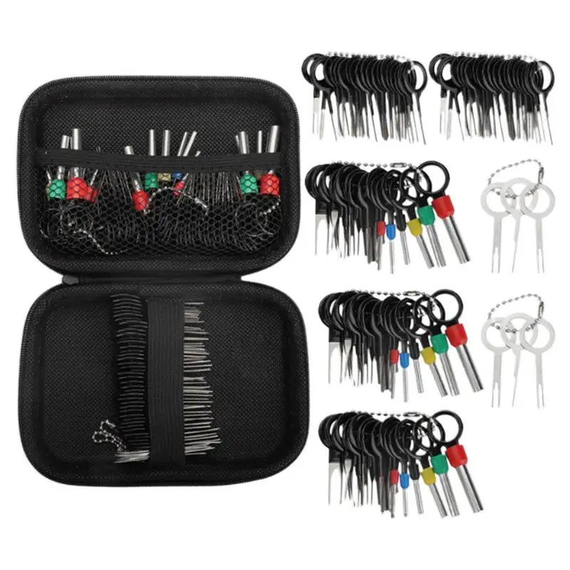 100Pcs Car Terminal Removal Repair Tools Electrical Wiring Crimp Connector Pin Extractor Kit Keys Automotive Plug Pullers