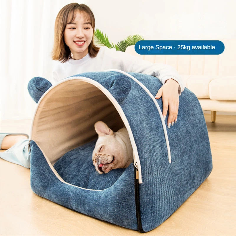 Four Seasons Dog Kennel Dog Bed Removable Washable House Enclosed Indoor Oversized Cat Kennel Pet Kennel Supplies Cat Bed