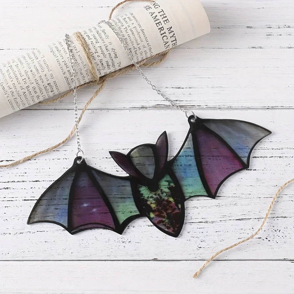 Suncatcher Hanging Colored Acrylic Bat Catcher Pendants Wind Chimes Window Car Art Pendant Home Decor