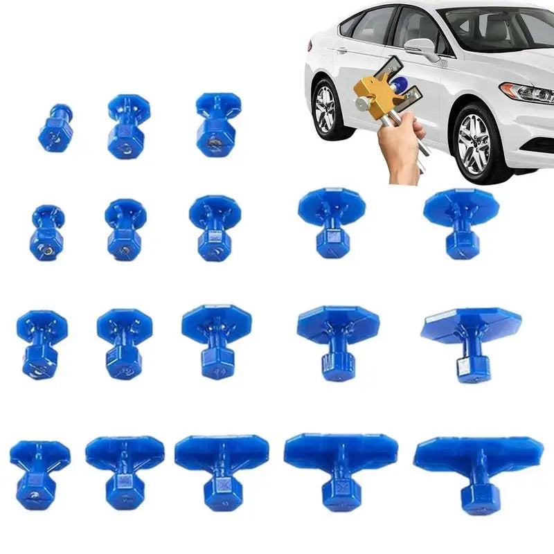 18Pcs New Glue Pulling Tabs Car Body Dent Removal Pulling Tabs Paintless Dent Repair Tools Glue Puller Tabs Set