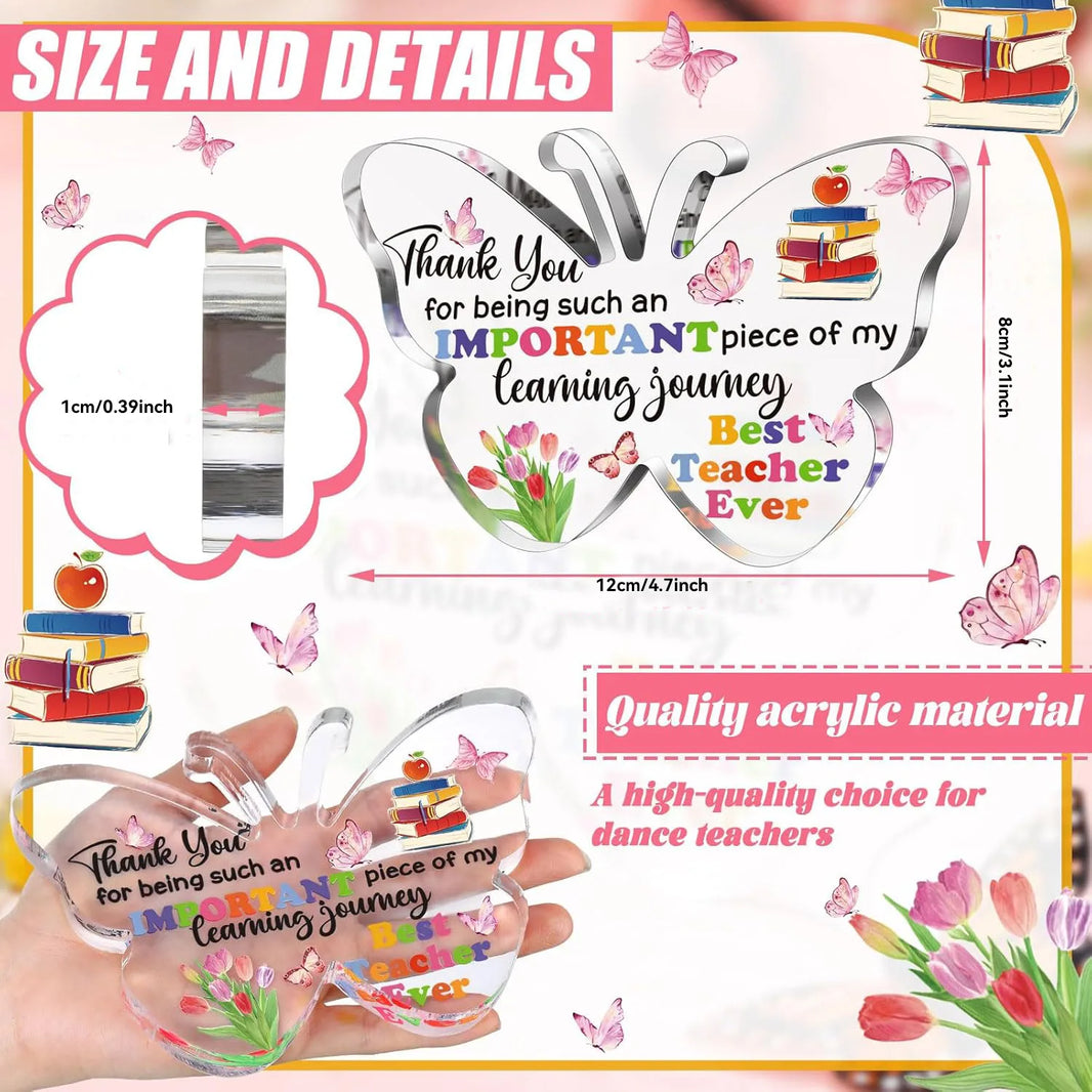 Teacher Appreciation Gifts for Women Acrylic Thank You Teacher Gift from Student Graduation End of Year Present for Office Desk