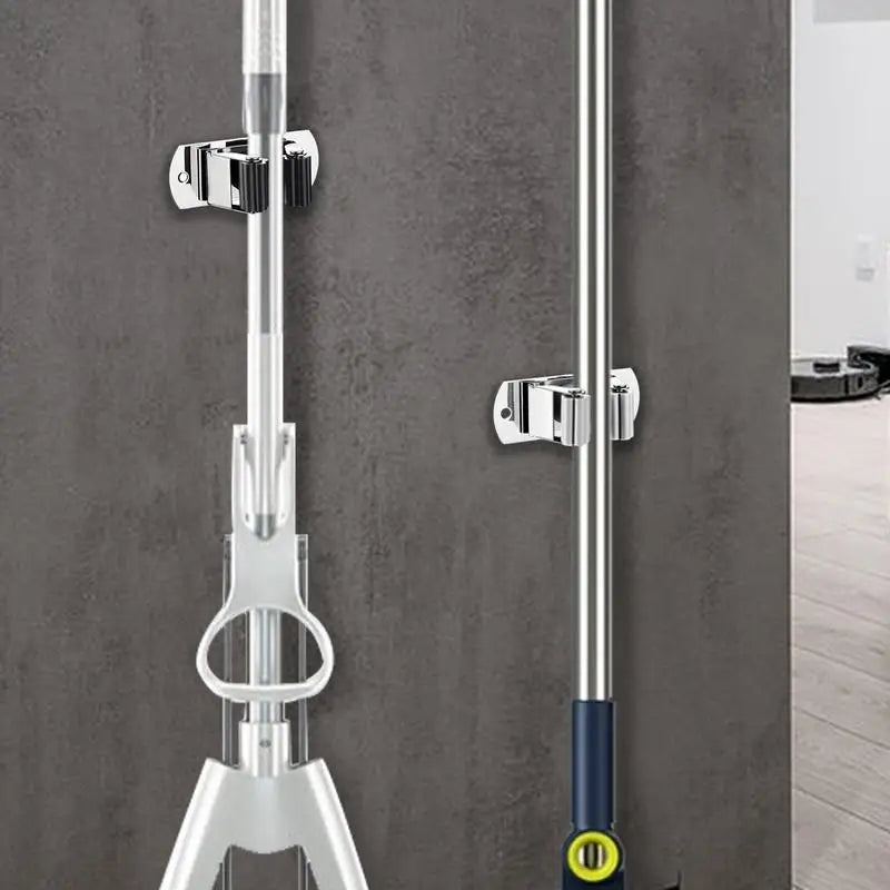 Home Storage Rack Bathroom Suction Hanging Pipe Traceless Hooks Wall Mounted Mop Organizer Holder Waterproof Broom Hanger