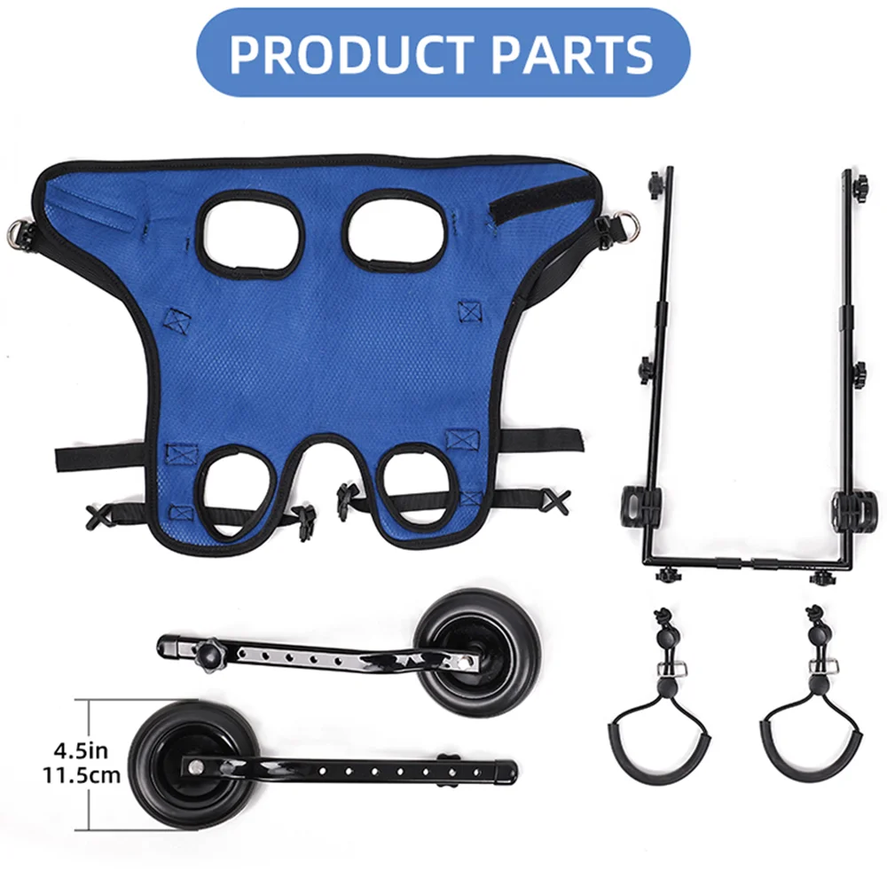 Pet Walk Booster Dog Wheelchair Disability Adjustable Dog Hind Legs Bracket Cat Dog Injured And Weak Rehabilitation Aid Car