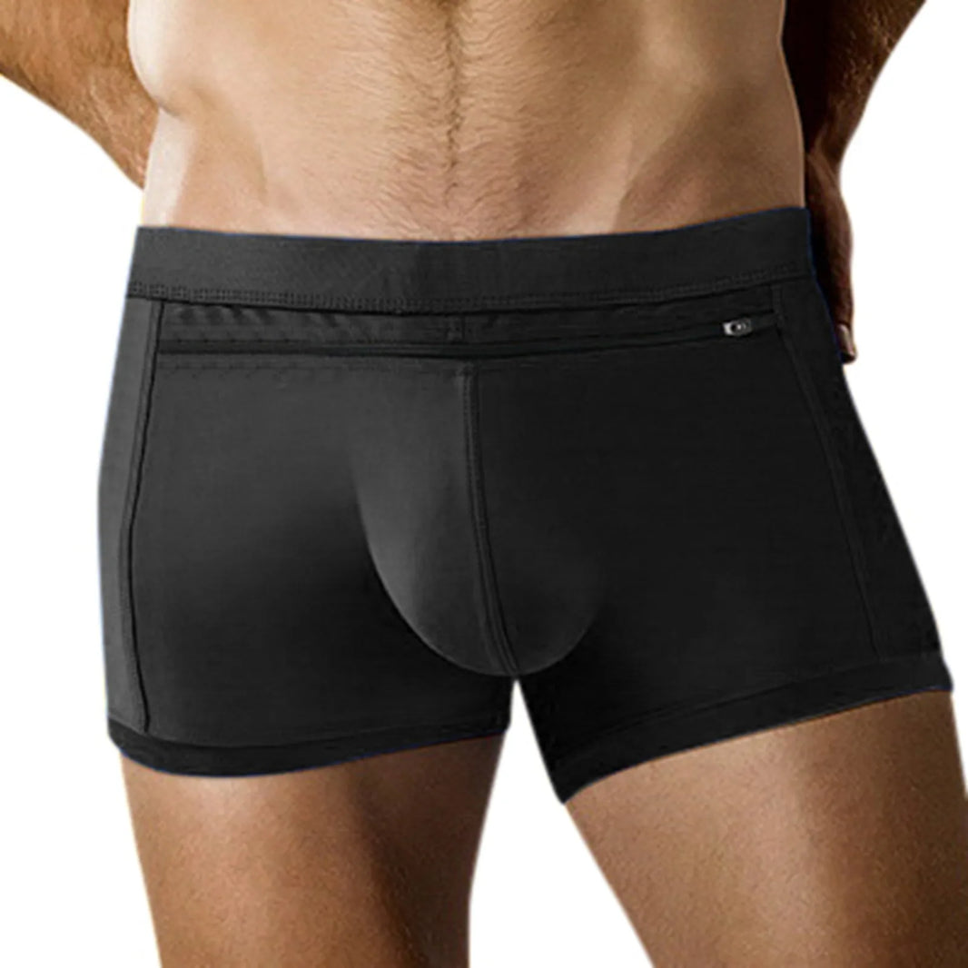 mens' swimming trunks summer boxers shorts Beach Swimsuit Zipper Design breathable swim Boxer shorts sporty swimpant ropa hombre