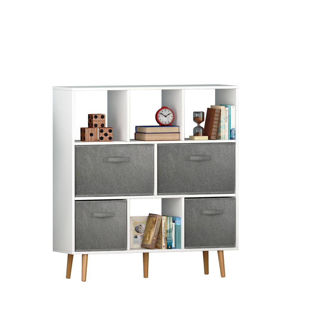 Bookshelf, White, Fast Selling Elegant Wooden Bookshelf with Adjustable Shelves, Durable & Spacious Home Storage Solution