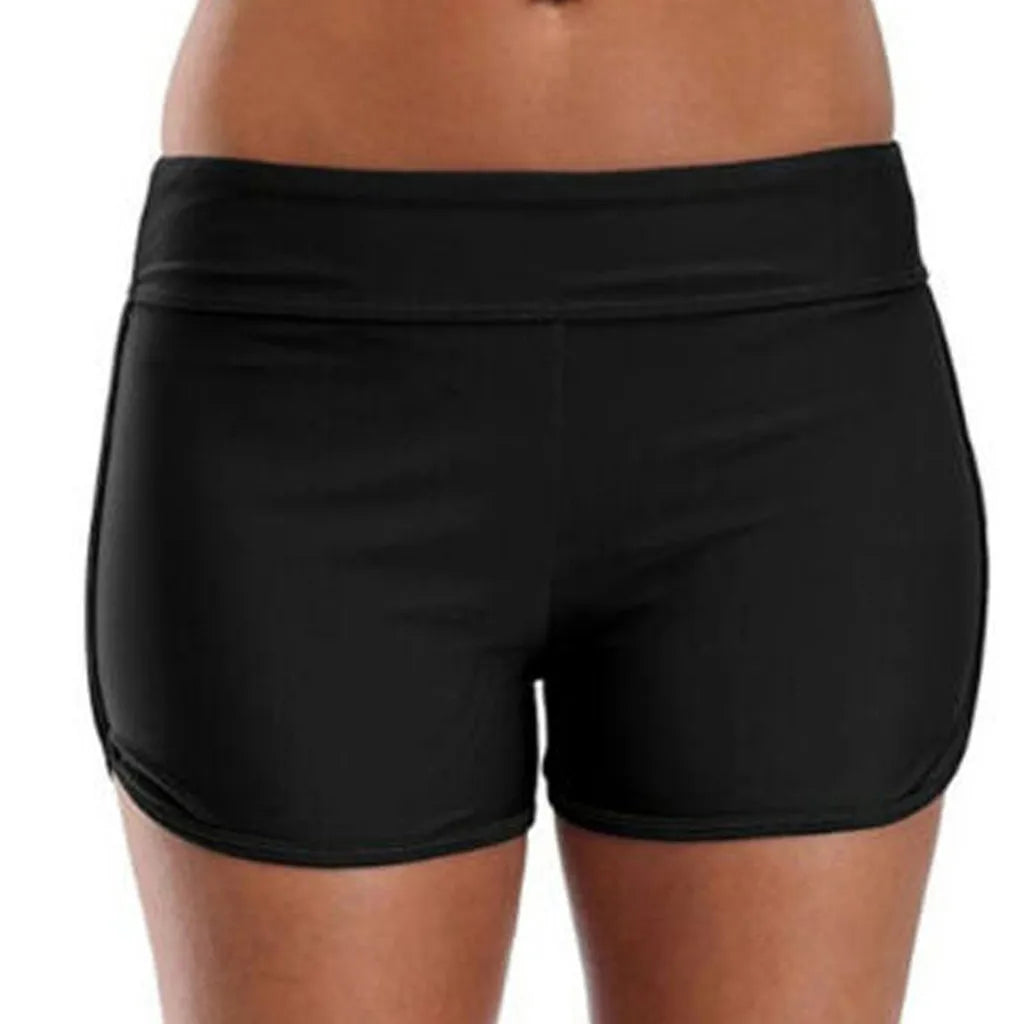 Womens Black Blue Swim Shorts Bikini Bottom Swimwear Boyshort Summer Beach Swimsuits For Women Sport Shorts Bathing Suits