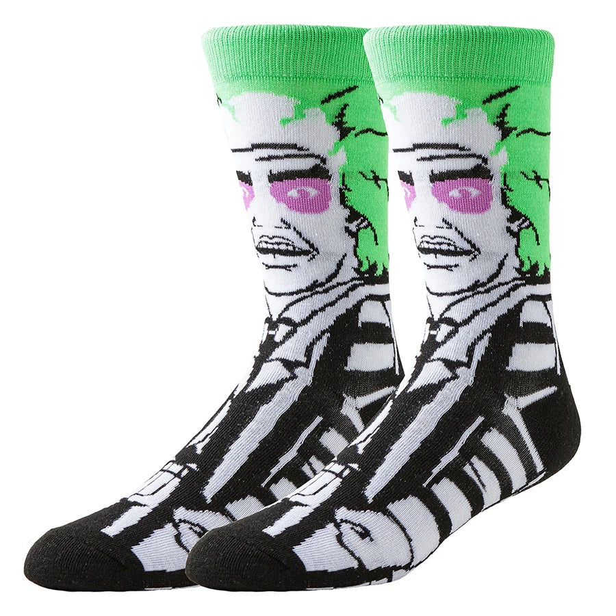 10/20/30Pairs random color Men Women Cartoon Anime Socks Christmas Halloween Novelty Funny Socks
