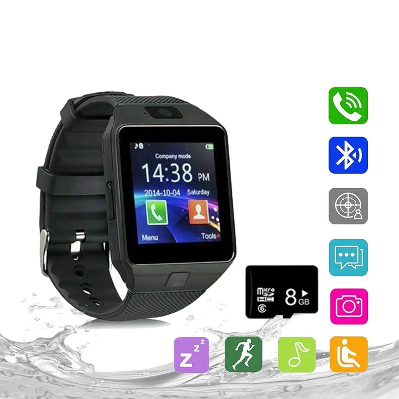 Smartwatch Smart Watch Phone with Sim Card DZ09 Q18 Call Me Sports Watches  for Men Women Memory Cards Port Camera