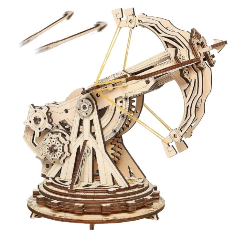 Robotime Rokr 3D Wooden Puzzle Wooden Model kit 142 Pieces Medieval Siege Toy Medieval Siege Toy Christmas gift