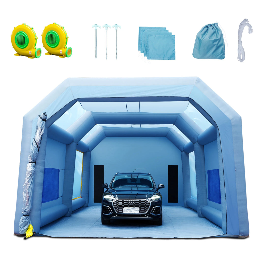 SucceBuy Inflatable Paint Booth with Blowers Inflatable Spray Booth Powerful Spray BoothCar Paint Tent Air Filter System