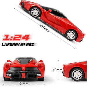 X Rastar Ferrari Toy Car 1:24 Remote Control Laferrari Race Car, Licensed RC Hobby Model Vehicle for Boys Kids and Adults, Red