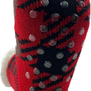 Sock Slippers for Women - 2 Pack Non Slip Socks - Fuzzy Socks Warm Socks with Grippers Sherpa Fleece Lined Thermal