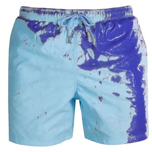 When Exposed to Water, Beach Shorts, Warm-Feeling Color-Changing Shorts Hot Style Swimming Trunks That Change Color