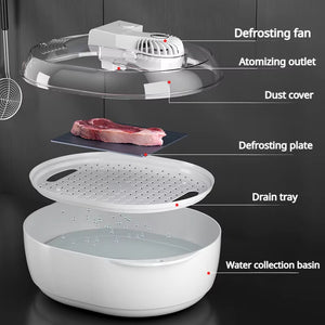 Frozen Meat Thawer Machine Ultrasonic Atomization 6 in 1Thawing Machine Food-Grade Material Pet USB Charging Defrosting Thawing