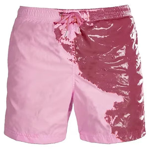 When Exposed to Water, Beach Shorts, Warm-Feeling Color-Changing Shorts Hot Style Swimming Trunks That Change Color